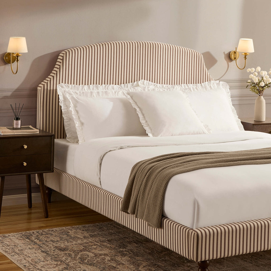 Dusklia - Surrey Bed Frame - Chocolate Stripe