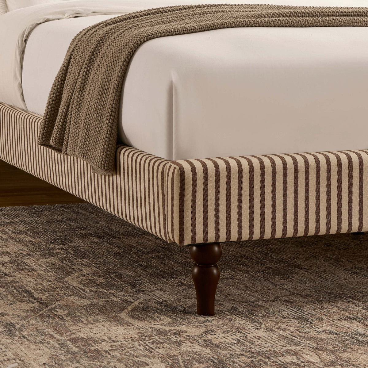 Dusklia - Surrey Bed Frame - Chocolate Stripe
