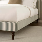 Dusklia - Surrey Bed Frame - Sage Stripe