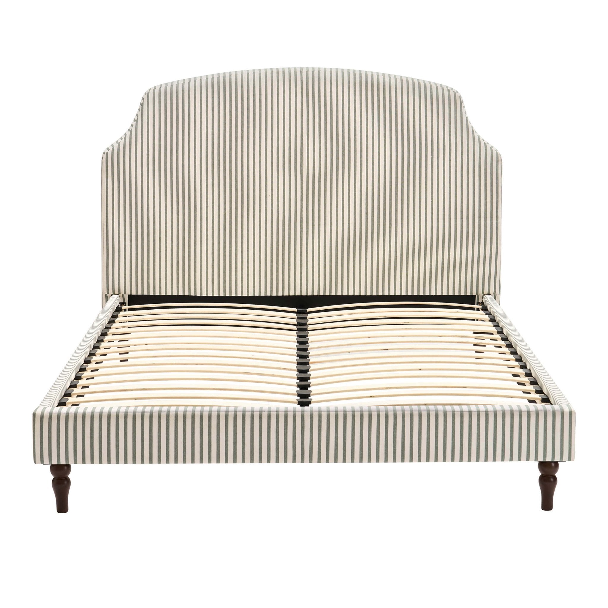 Dusklia - Surrey Bed Frame - Sage Stripe