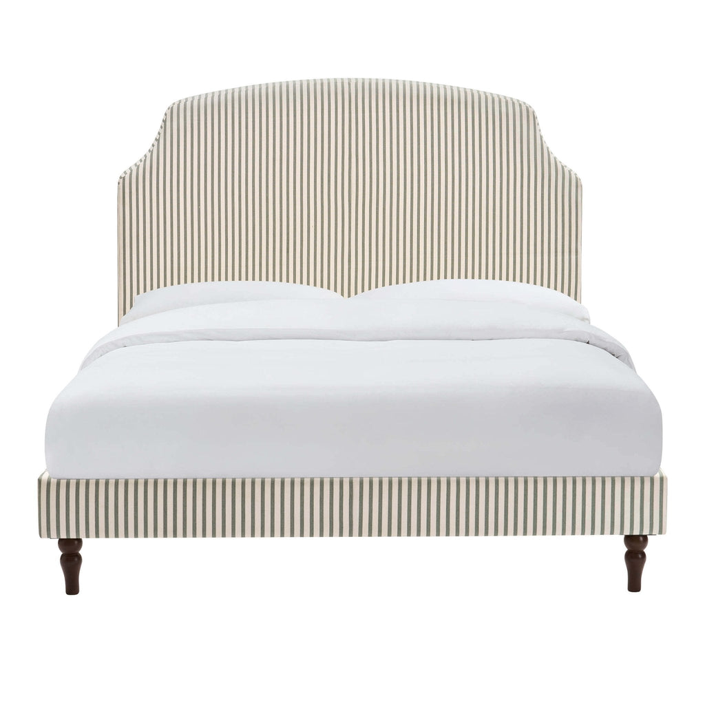 Dusklia - Surrey Bed Frame - Sage Stripe
