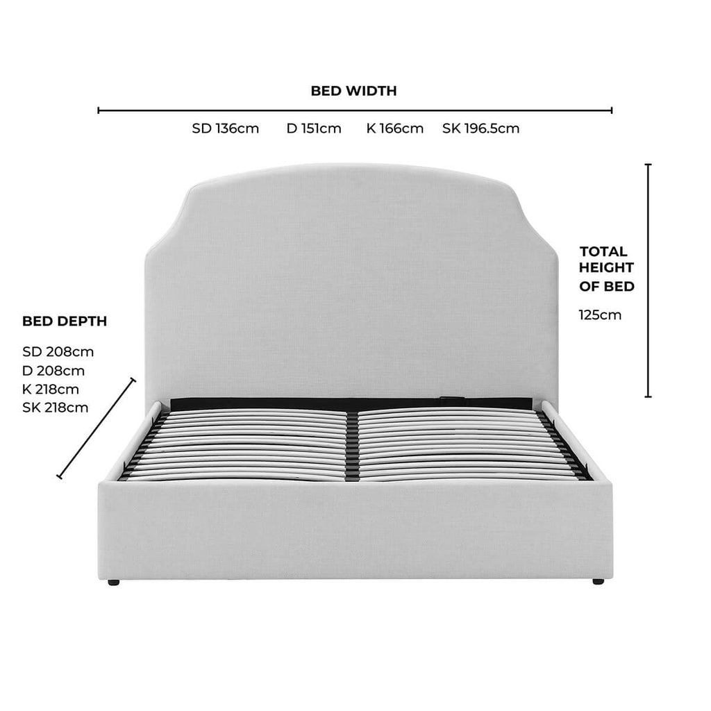 Dusklia - Surrey Ottoman Storage Bed - Beige