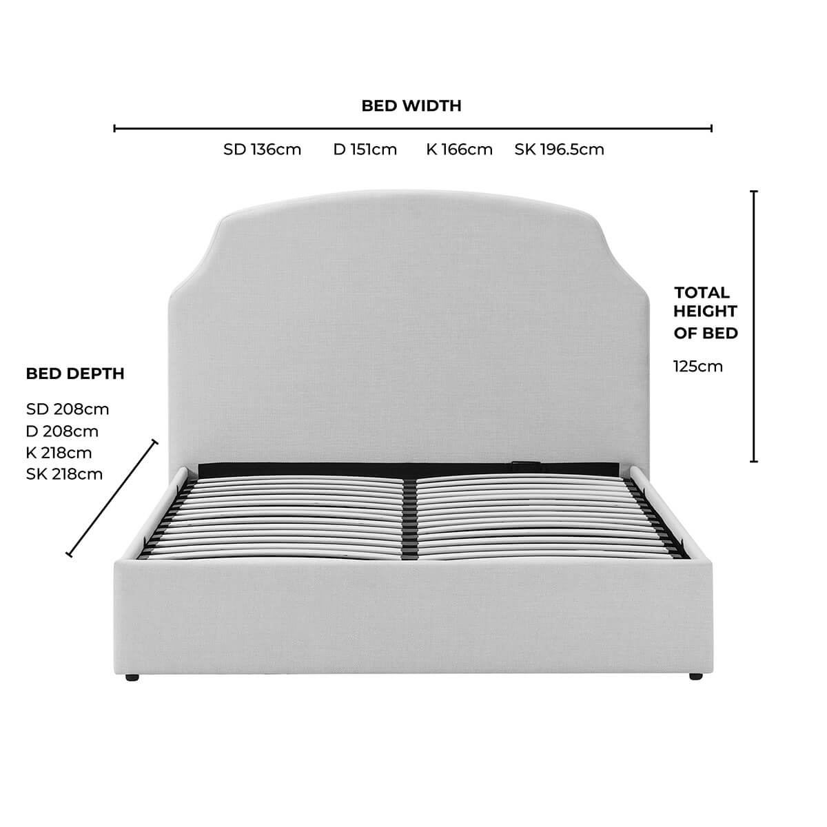 Dusklia - Surrey Ottoman Storage Bed - Beige