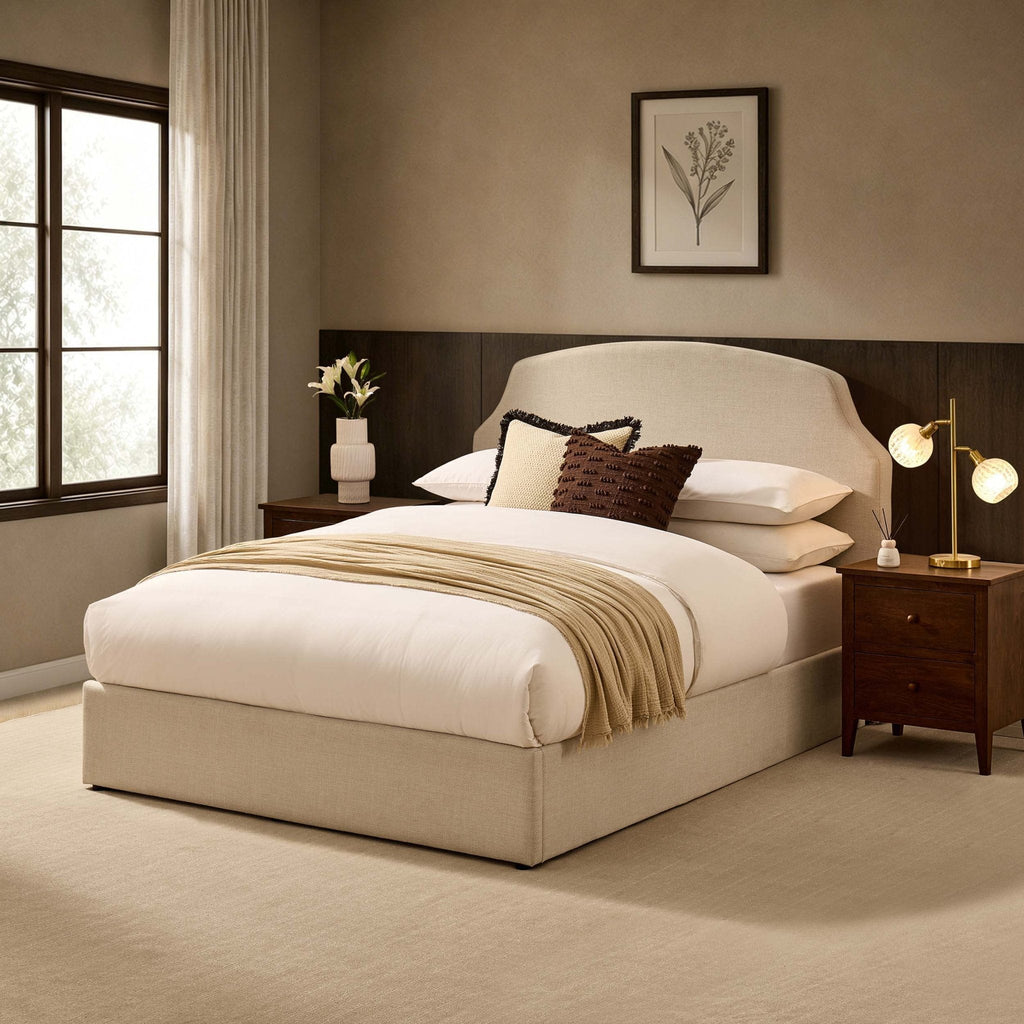 Dusklia - Surrey Ottoman Storage Bed - Beige