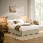 Dusklia - Surrey Ottoman Storage Bed - Sage Stripe