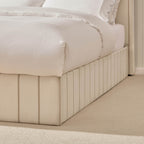 Dusklia - Surrey Ottoman Storage Bed - Thin Natural Stripe