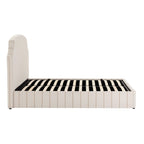 Dusklia - Surrey Ottoman Storage Bed - Thin Natural Stripe