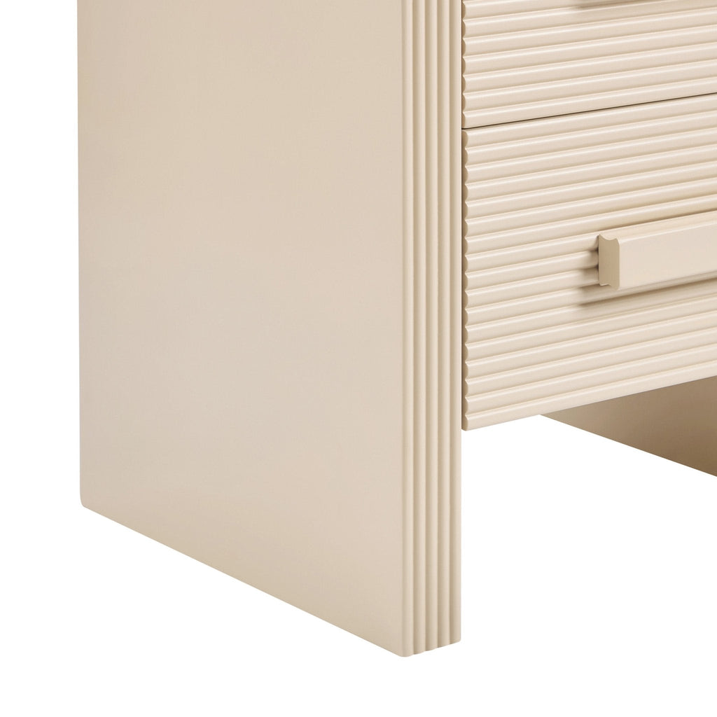 Dusklia - Susie 2 Drawer Bedside Table - Sand