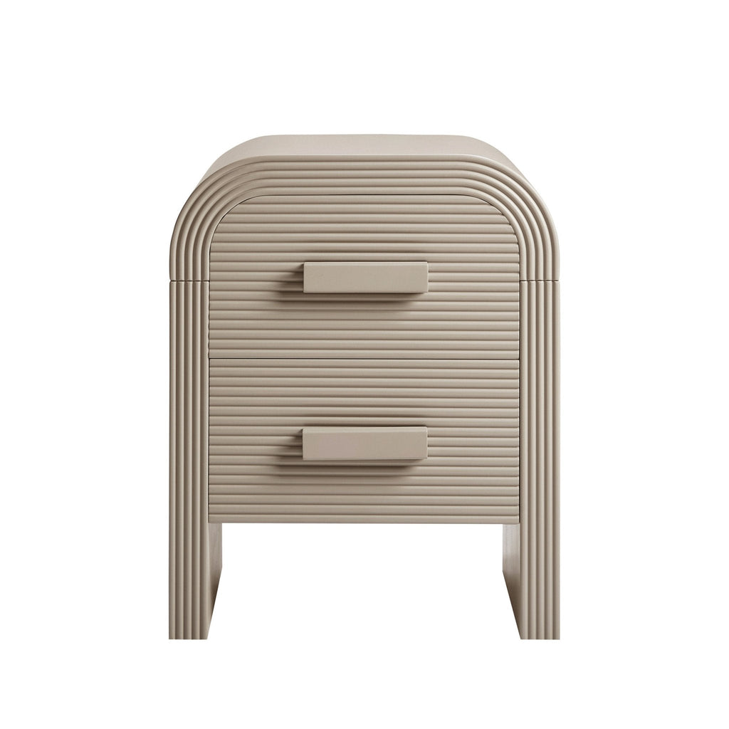 Dusklia - Susie 2 Drawer Bedside Table - Taupe