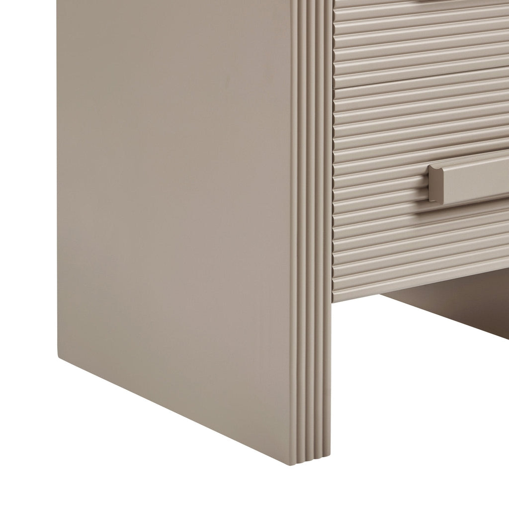 Dusklia - Susie 2 Drawer Bedside Table - Taupe