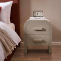 Dusklia - Susie 2 Drawer Bedside Table - Taupe