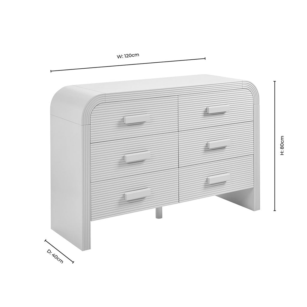 Dusklia - Susie 6 Drawer Chest - Taupe
