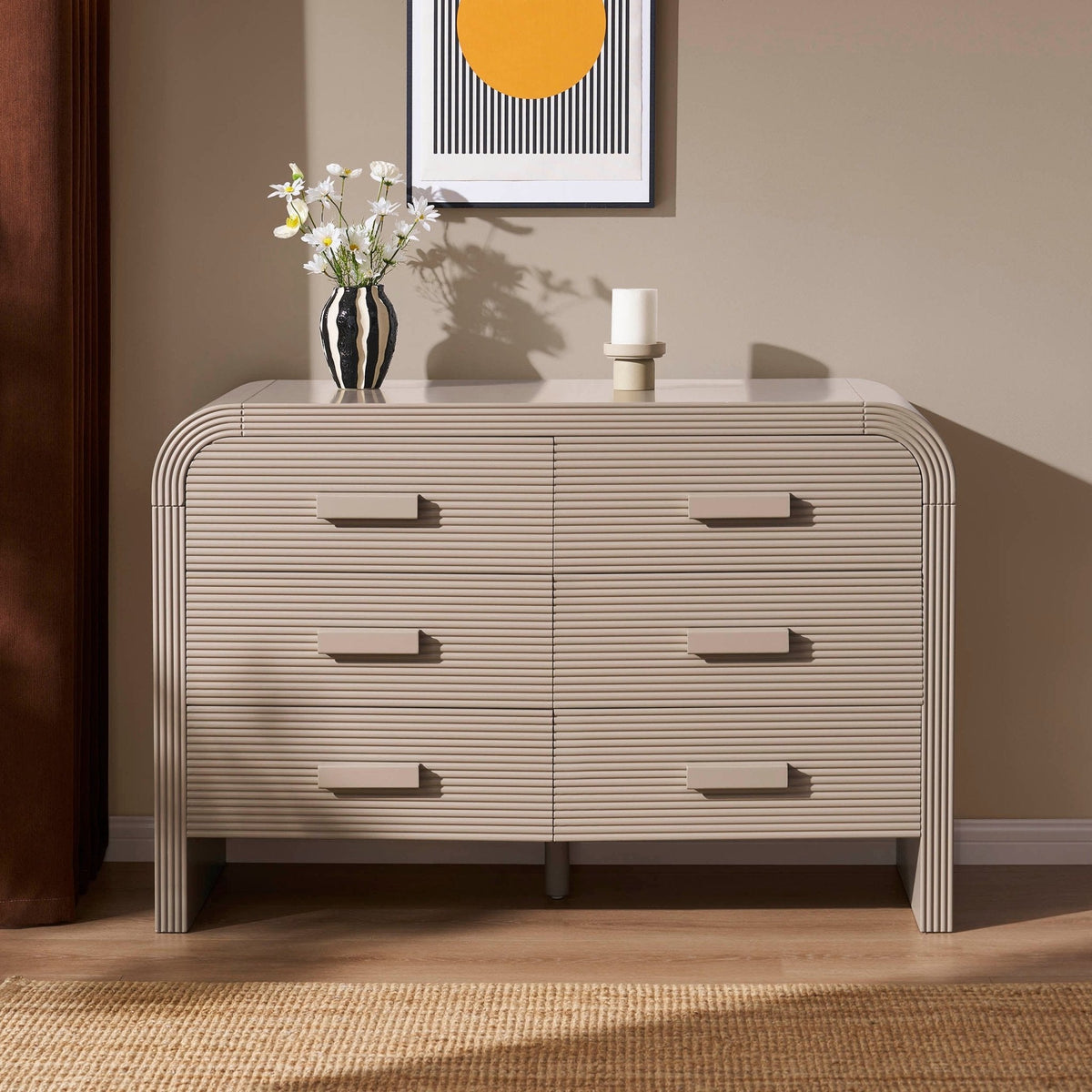 Dusklia - Susie 6 Drawer Chest - Taupe