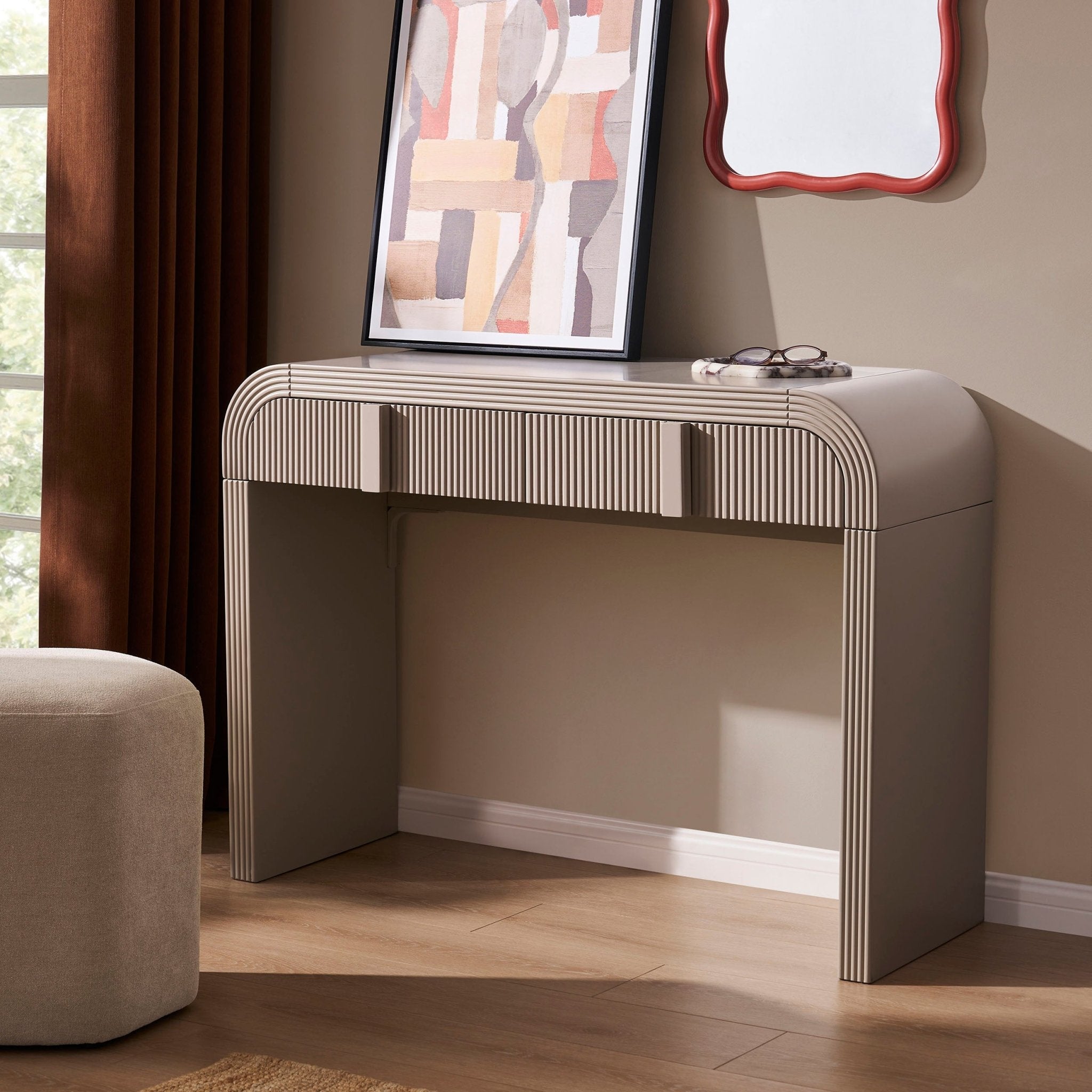 Dusklia - Susie Dressing Table with Drawers - Taupe