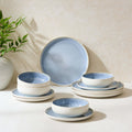 Dusklia - Sutton Ceramic 12 Piece Dinner Set - Light Blue