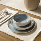 Dusklia - Sutton Stoneware Set of 4 Cereal Bowls - Light Blue