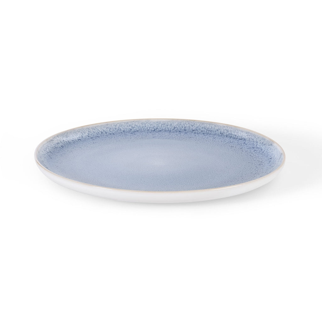 Dusklia - Sutton Stoneware Set of 4 Dinner Plates - Light Blue