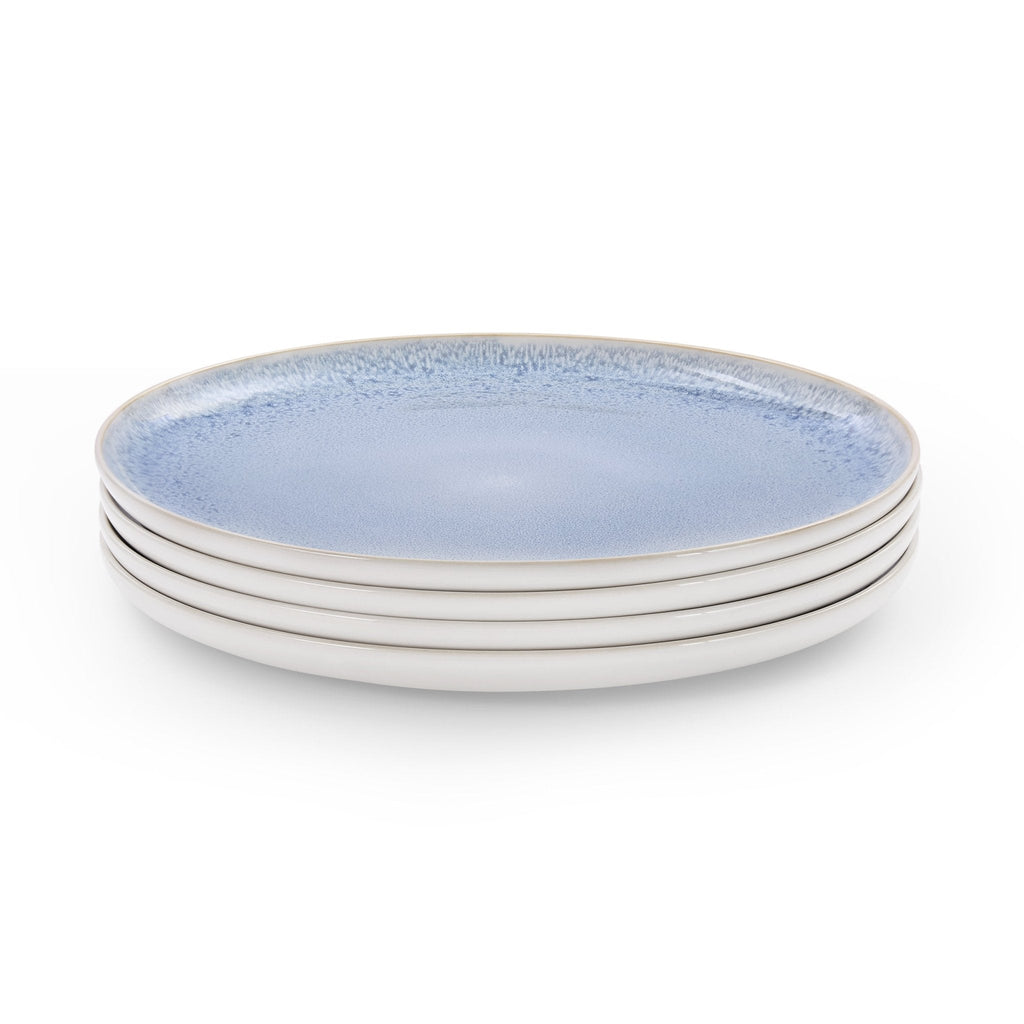 Dusklia - Sutton Stoneware Set of 4 Dinner Plates - Light Blue