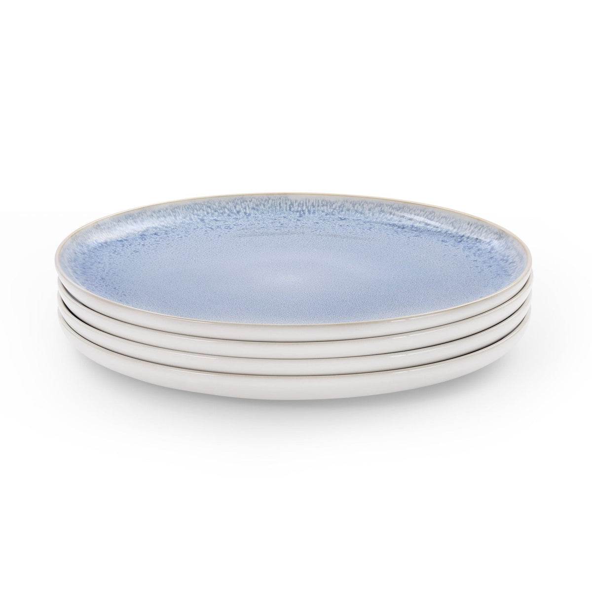 Dusklia - Sutton Stoneware Set of 4 Dinner Plates - Light Blue