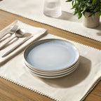 Dusklia - Sutton Stoneware Set of 4 Side Plates - Light Blue