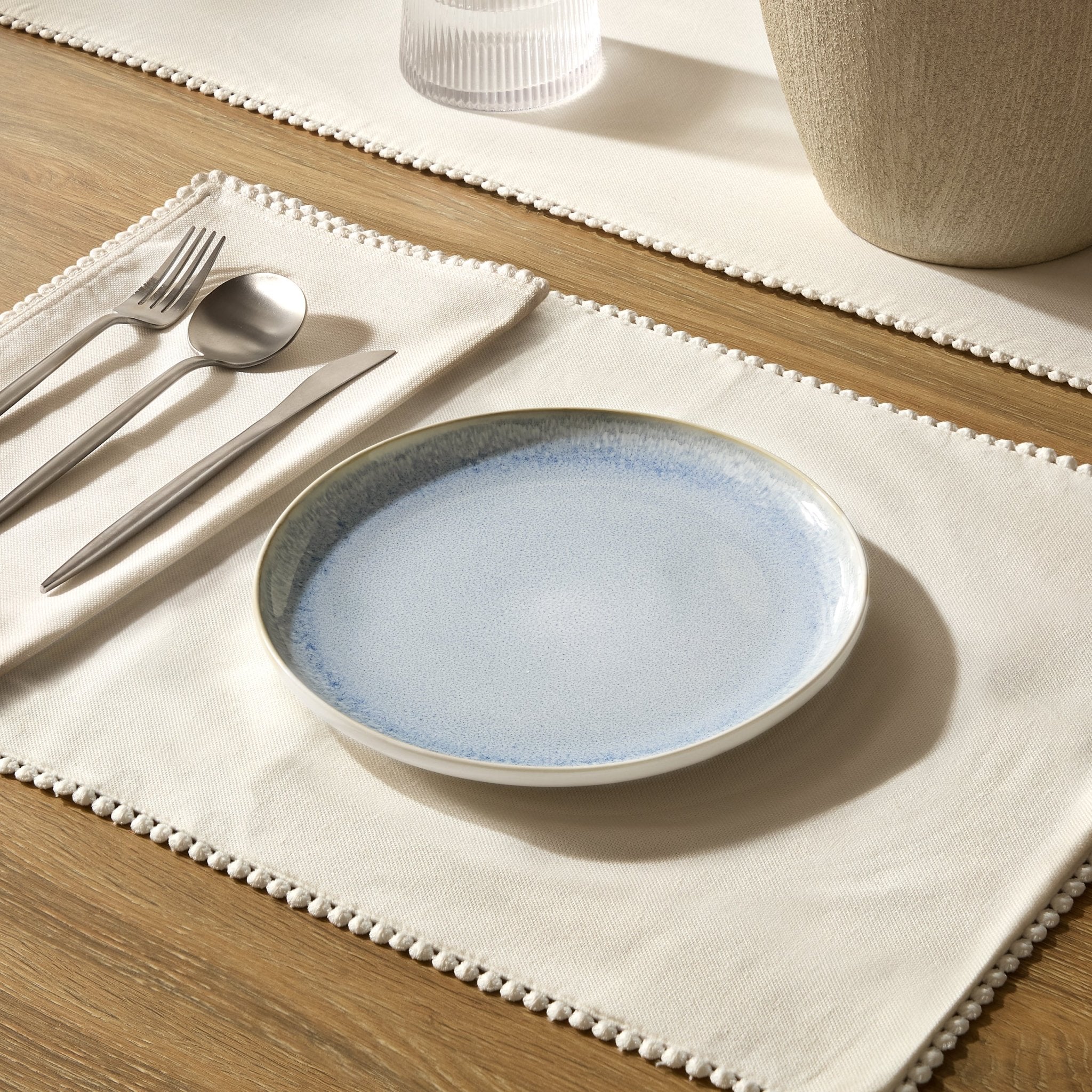Dusklia - Sutton Stoneware Set of 4 Side Plates - Light Blue