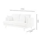 Dusklia - Sweden 2 Seater Sofa - Rib Ecru