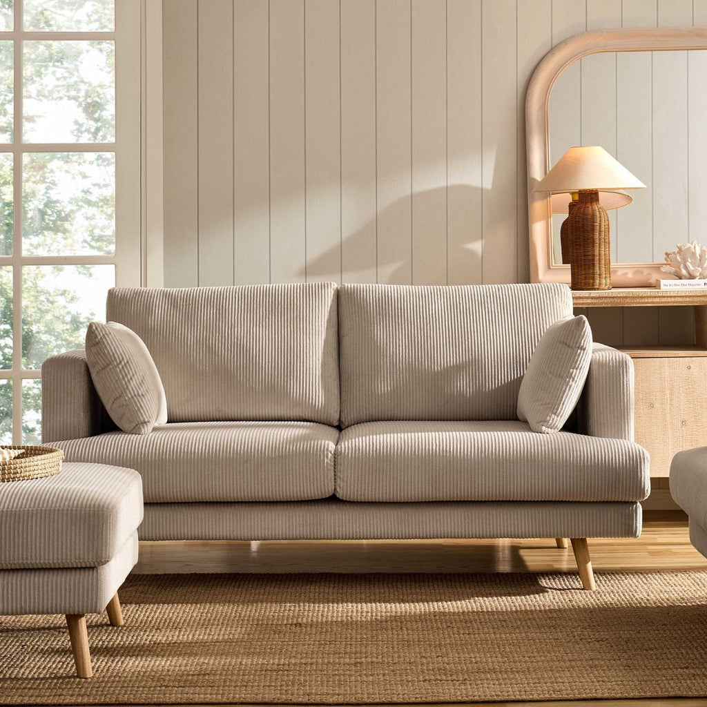 Dusklia - Sweden 2 Seater Sofa - Rib Ecru