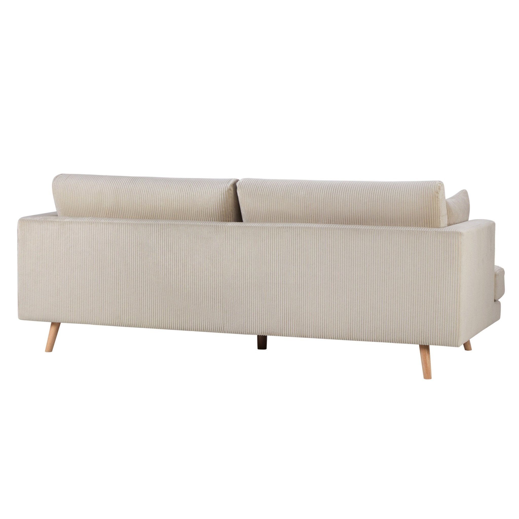 Dusklia - Sweden 3 Seater Sofa - Rib Ecru