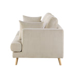 Dusklia - Sweden 3 Seater Sofa - Rib Ecru
