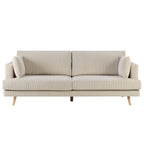 Dusklia - Sweden 3 Seater Sofa - Rib Ecru