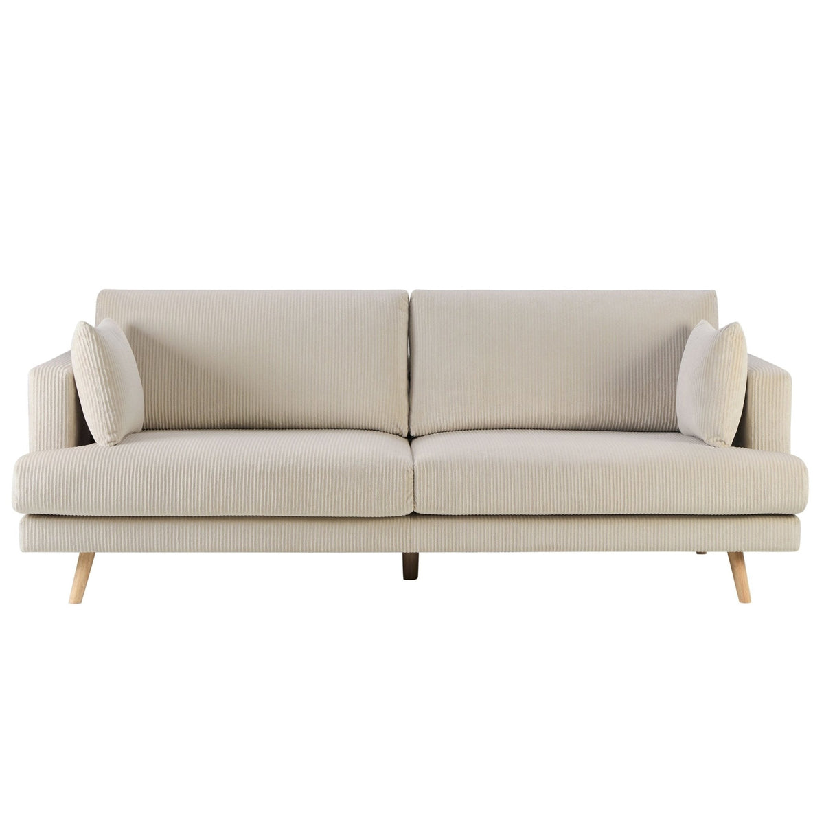 Dusklia - Sweden 3 Seater Sofa - Rib Ecru