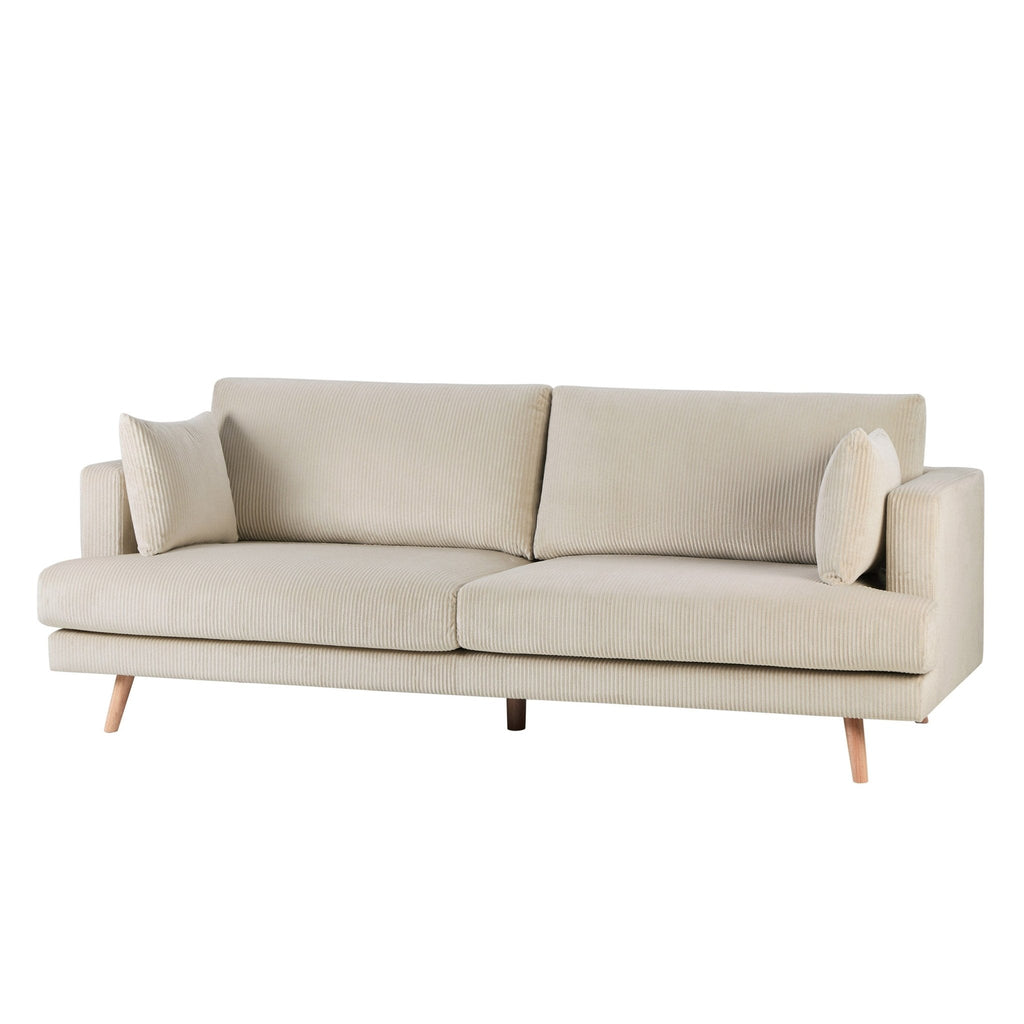 Dusklia - Sweden 3 Seater Sofa - Rib Ecru