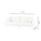 Dusklia - Sweden 3 Seater Sofa - Rib Ecru