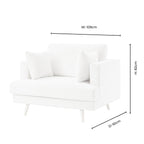 Dusklia - Sweden Loveseat - Rib Ecru