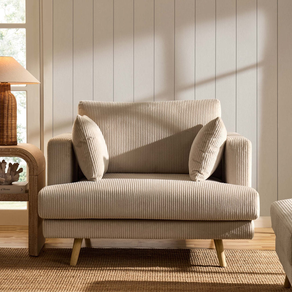Dusklia - Sweden Loveseat - Rib Ecru