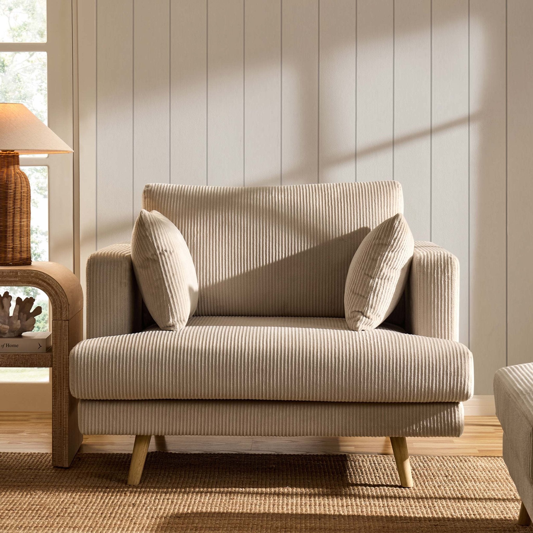 Dusklia - Sweden Loveseat - Rib Ecru