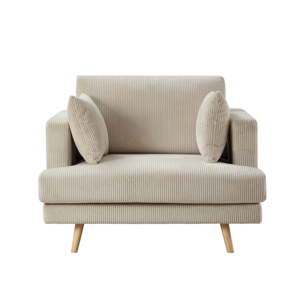 Dusklia - Sweden Loveseat - Rib Ecru