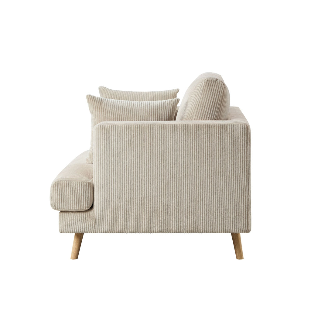 Dusklia - Sweden Loveseat - Rib Ecru