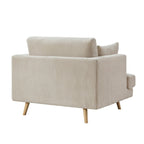 Dusklia - Sweden Loveseat - Rib Ecru