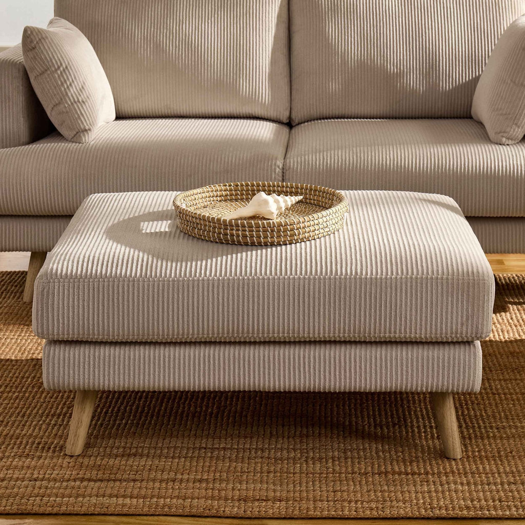 Dusklia - Sweden Pouffe - Rib Ecru