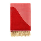 Dusklia - Swirl Contrast Pattern Throw - Pink/Red