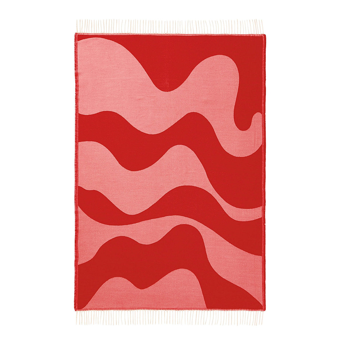 Dusklia - Swirl Contrast Pattern Throw - Pink/Red