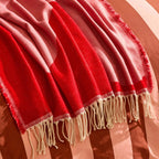 Dusklia - Swirl Contrast Pattern Throw - Pink/Red