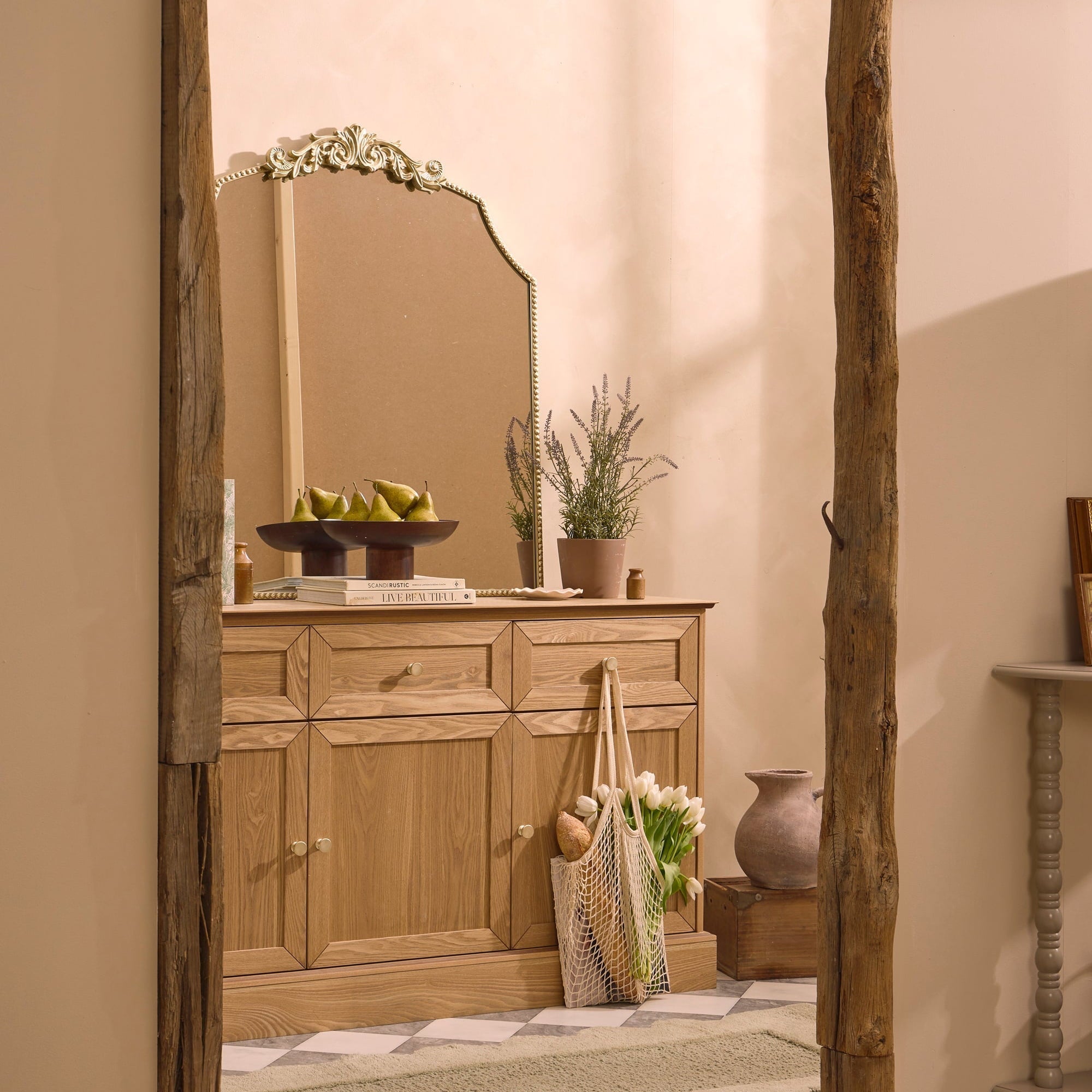 Dusklia - Sylvie Traditional Arched Mirror - Gold