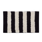 Dusklia - Symi Wide Stripe Bath Mat - Black/ White
