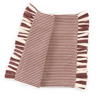 Dusklia - Tabitha Striped Frill Edge Table Runner - Pink