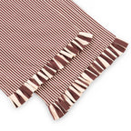 Dusklia - Tabitha Striped Frill Edge Table Runner - Pink