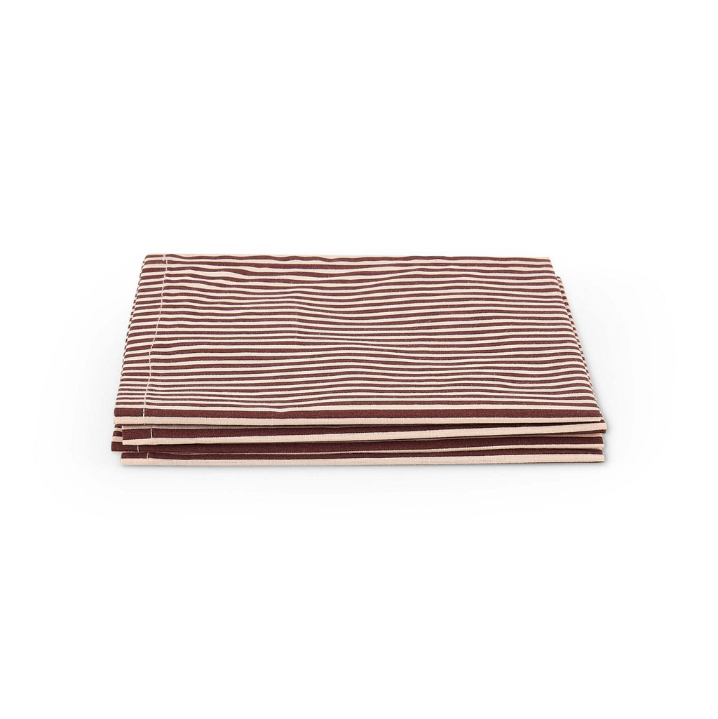 Lot de 4 serviettes Tabitha à rayures – Rose