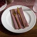 Lot de 4 serviettes Tabitha à rayures – Rose