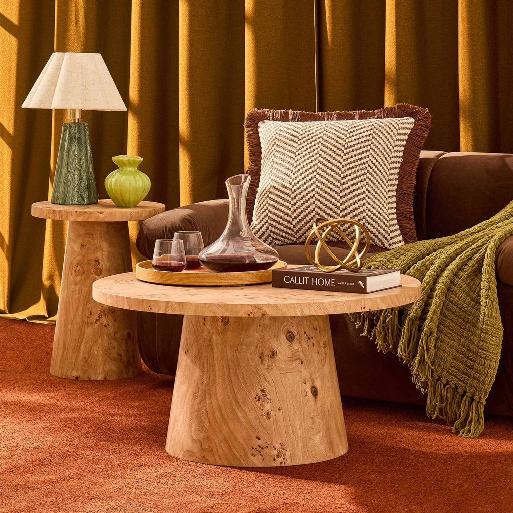 Table basse Talia - Effet ronce clair
